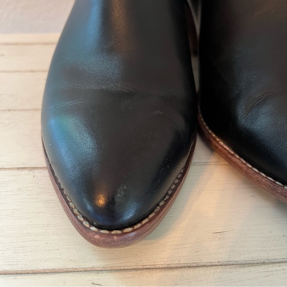 Madewell Sonia Black Leather Low Ankle Chelsea Boots Booties - Picture 5 of 12